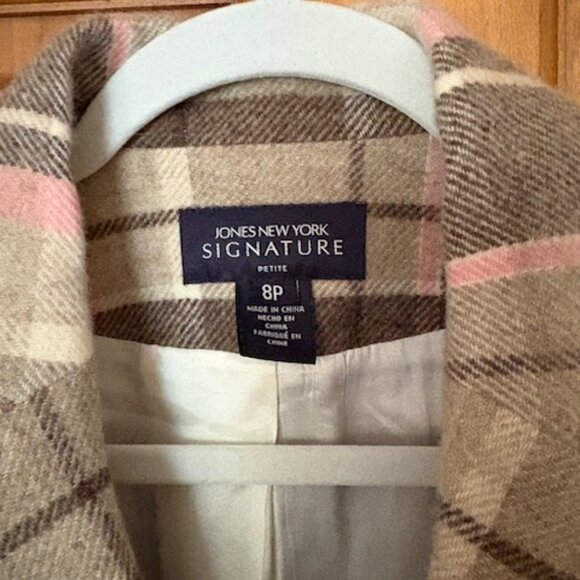 Jones New York wool plaid jacket - Picture 3 of 5